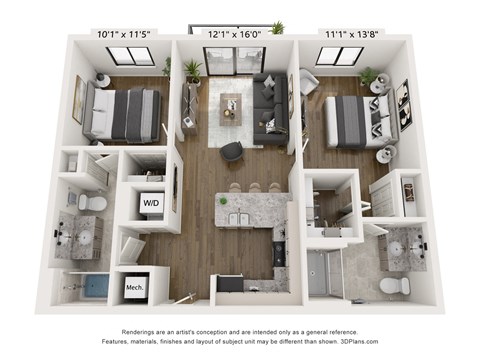 a 1 bedroom floor plan  summit